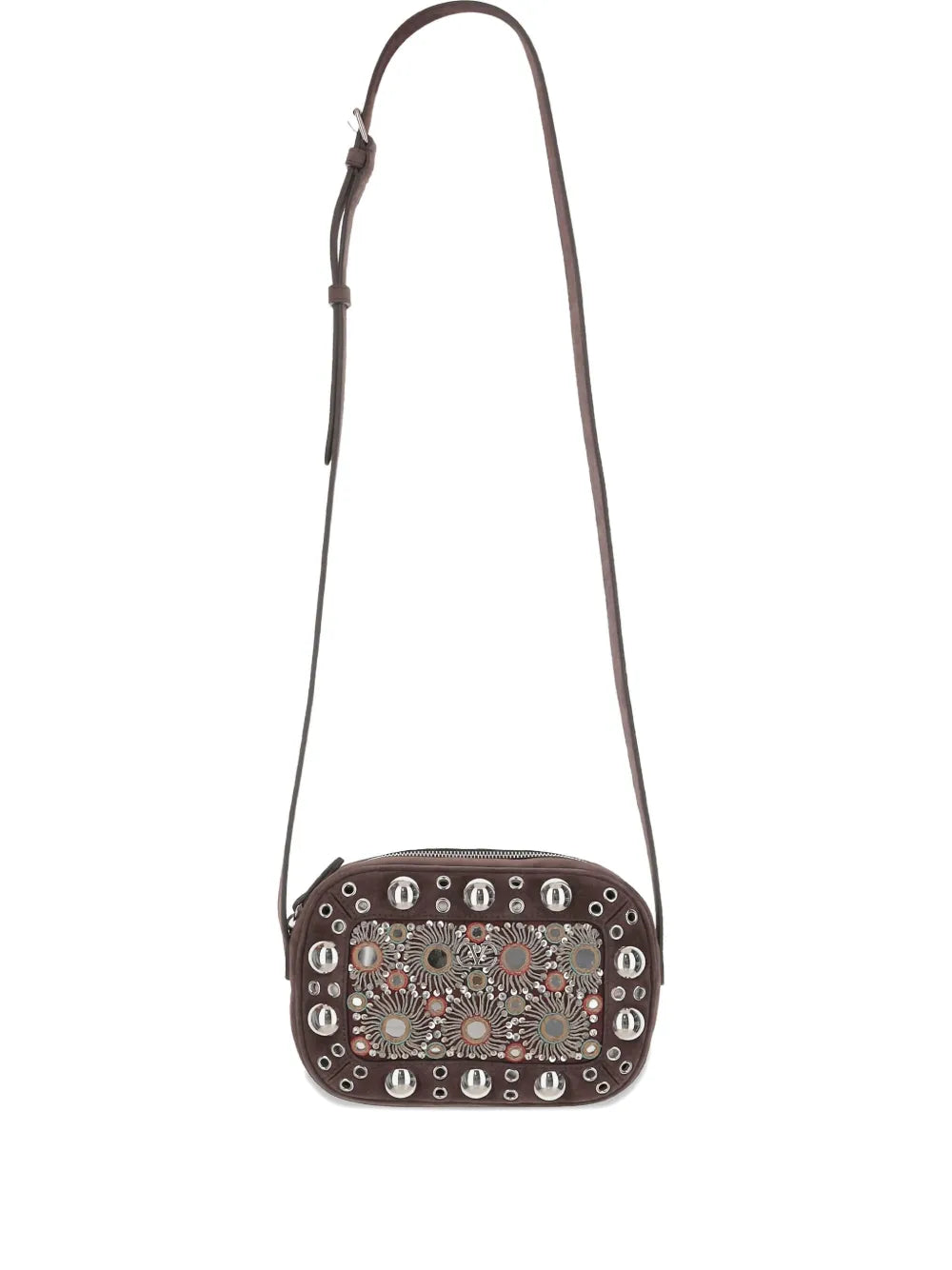 Valentino Garavani Nellcote Mirror Embellished Stud Detailed Shoulder Bag