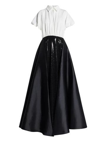 Greta Constantine Champneys Sequin Panel Maxi Dress