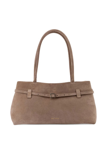 Manu Atelier Le Cambon East West Buckle Fastening Suede Shoulder Bag
