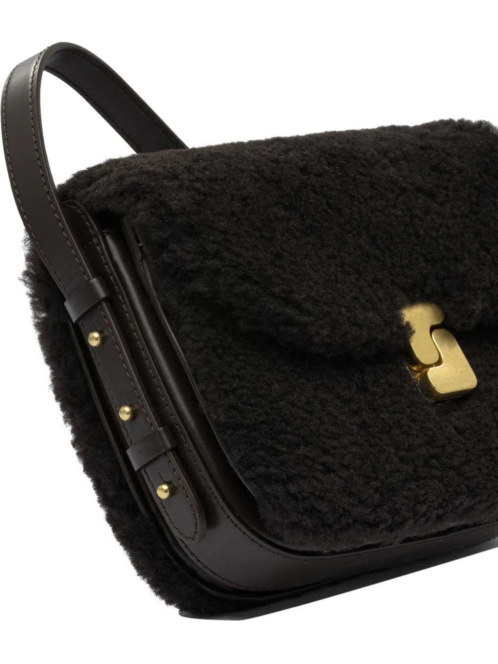 Soeur Mini Shearling Shoulder Bag