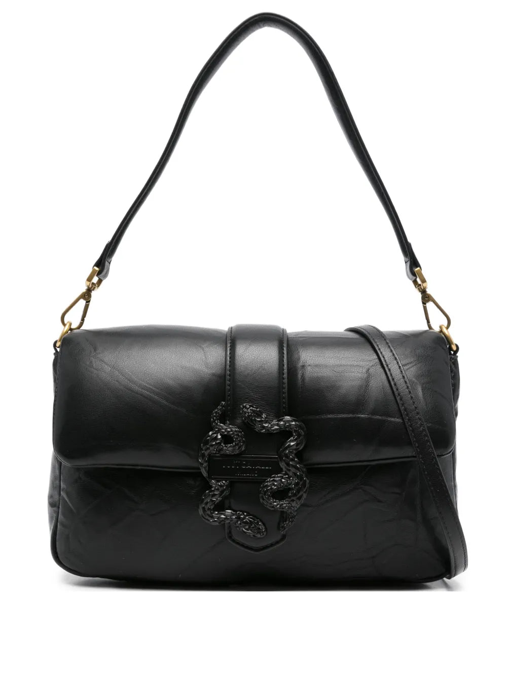 Just Cavalli Snake Buckle Shoulder Bag