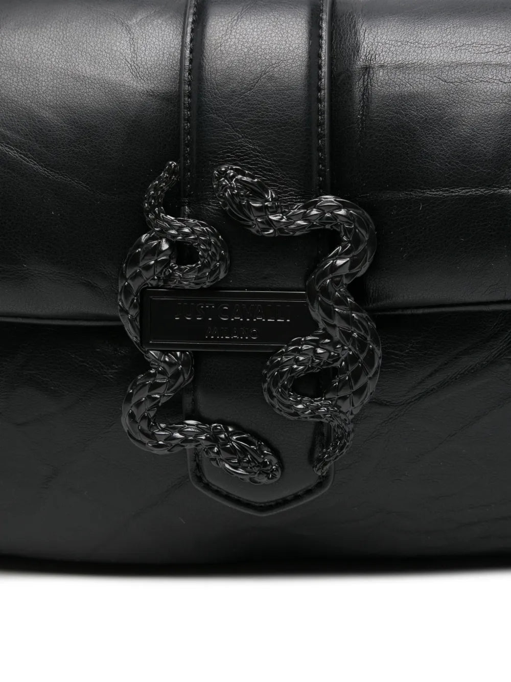 Just Cavalli Snake Buckle Shoulder Bag