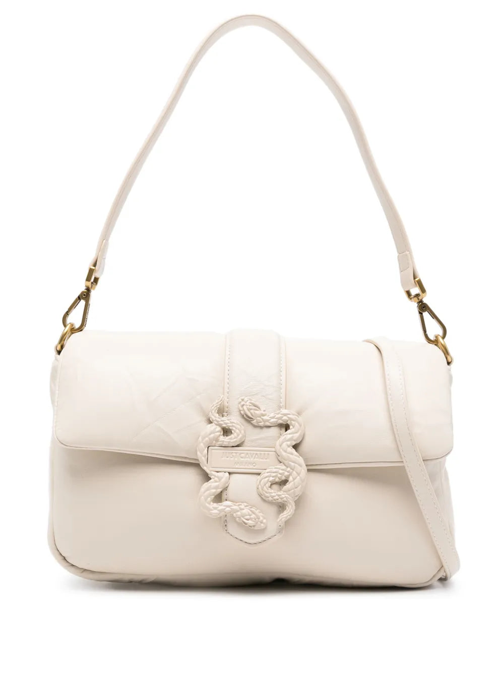Just Cavalli Snake Buckle Shoulder Bag