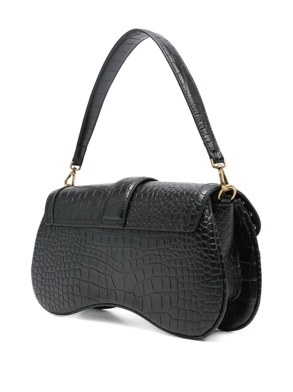Just Cavalli Snake Embellished Studded Shoulder Bag