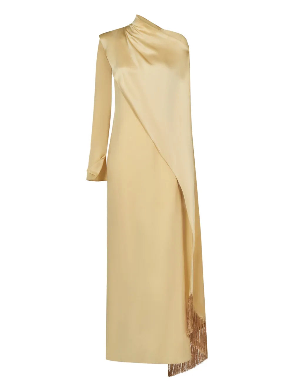 Taller Marmo Mounia Draped Fringe Maxi Dress