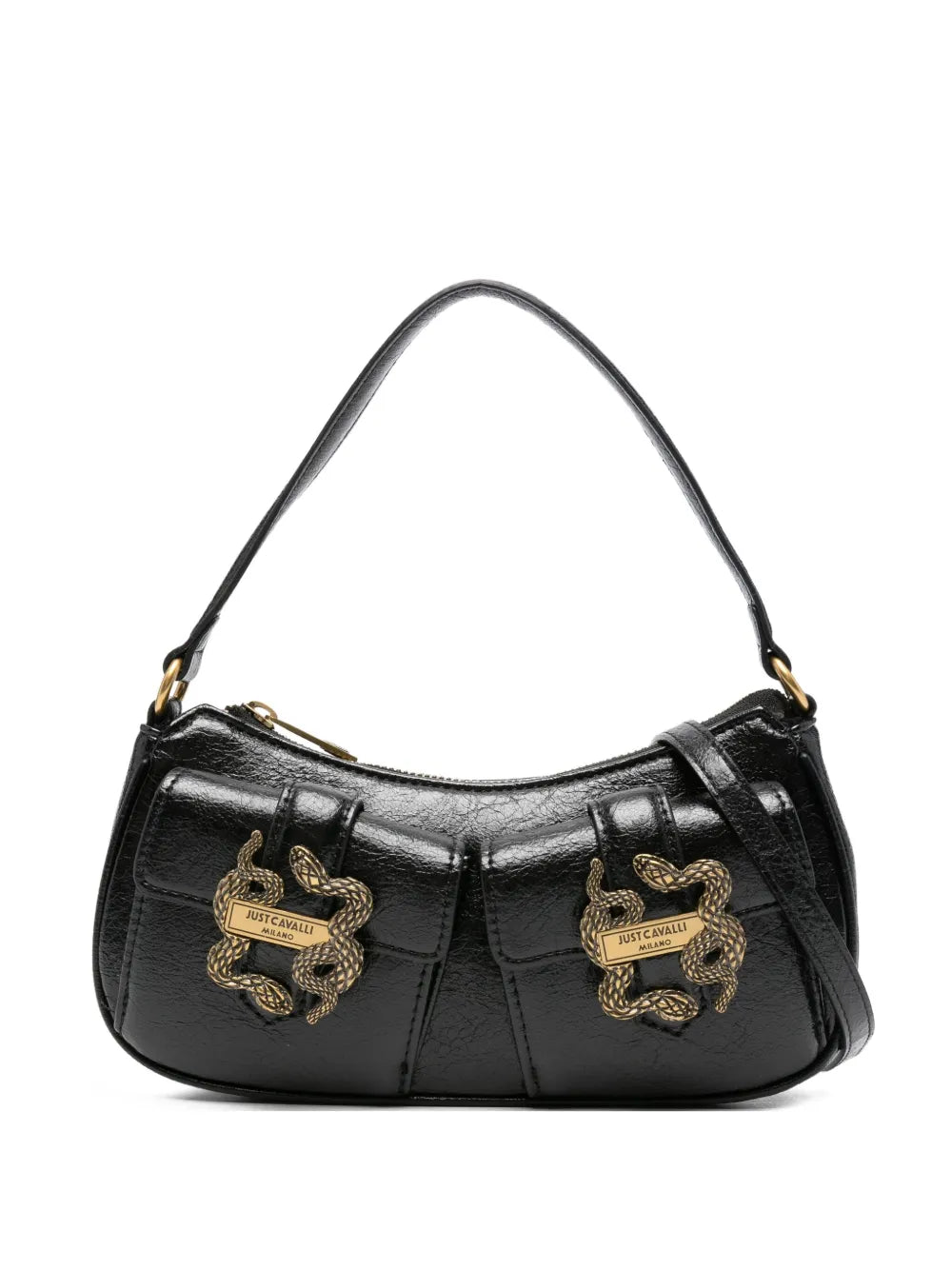 Just Cavalli Snake Buckle Shoulder Bag