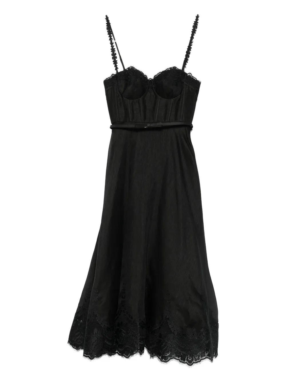 Zimmermann Lace Trimmed Corset Midi Dress