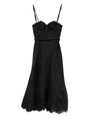 Zimmermann Lace Trimmed Corset Midi Dress