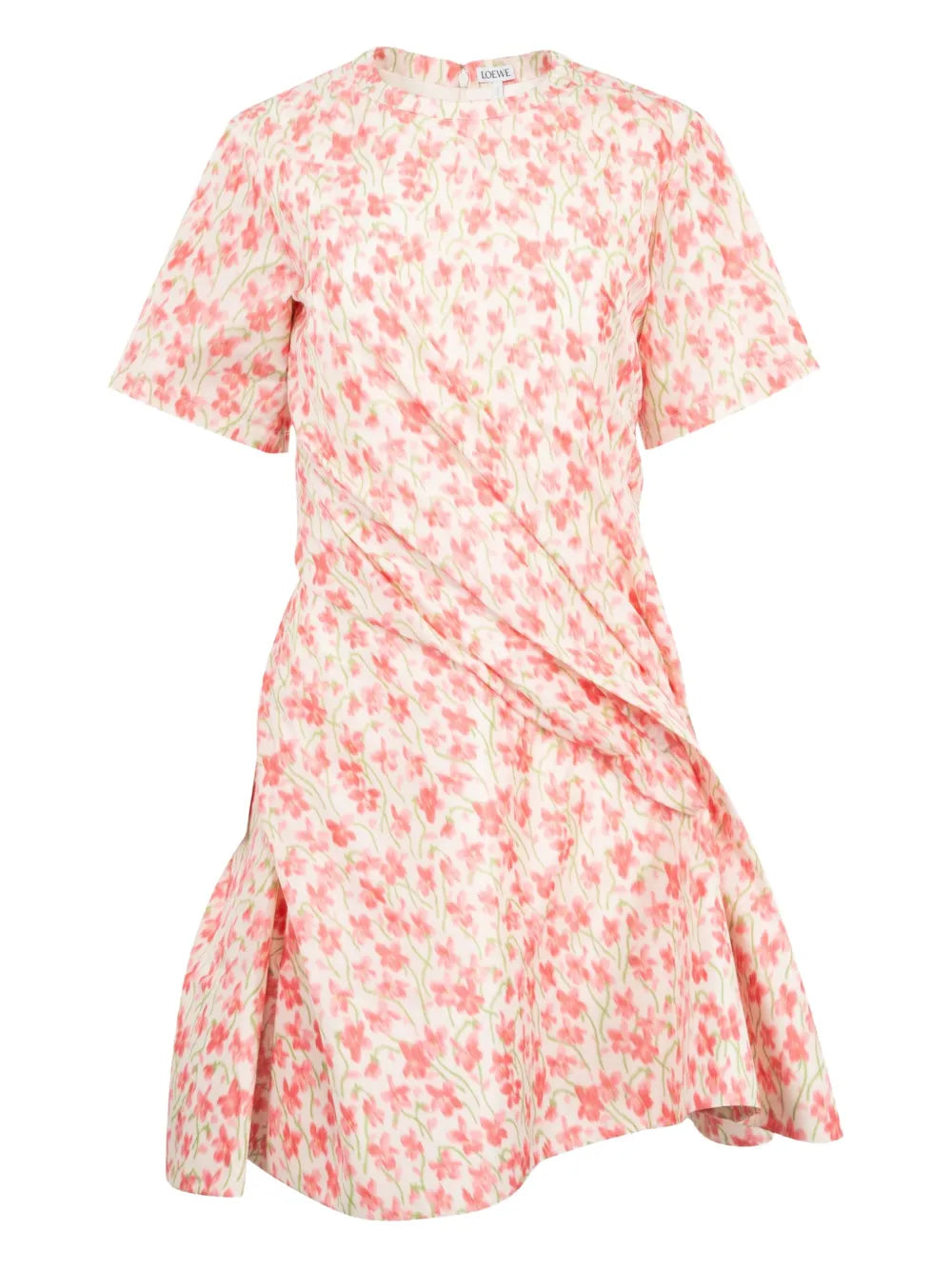 Loewe Twisted Floral Print Mini Dress