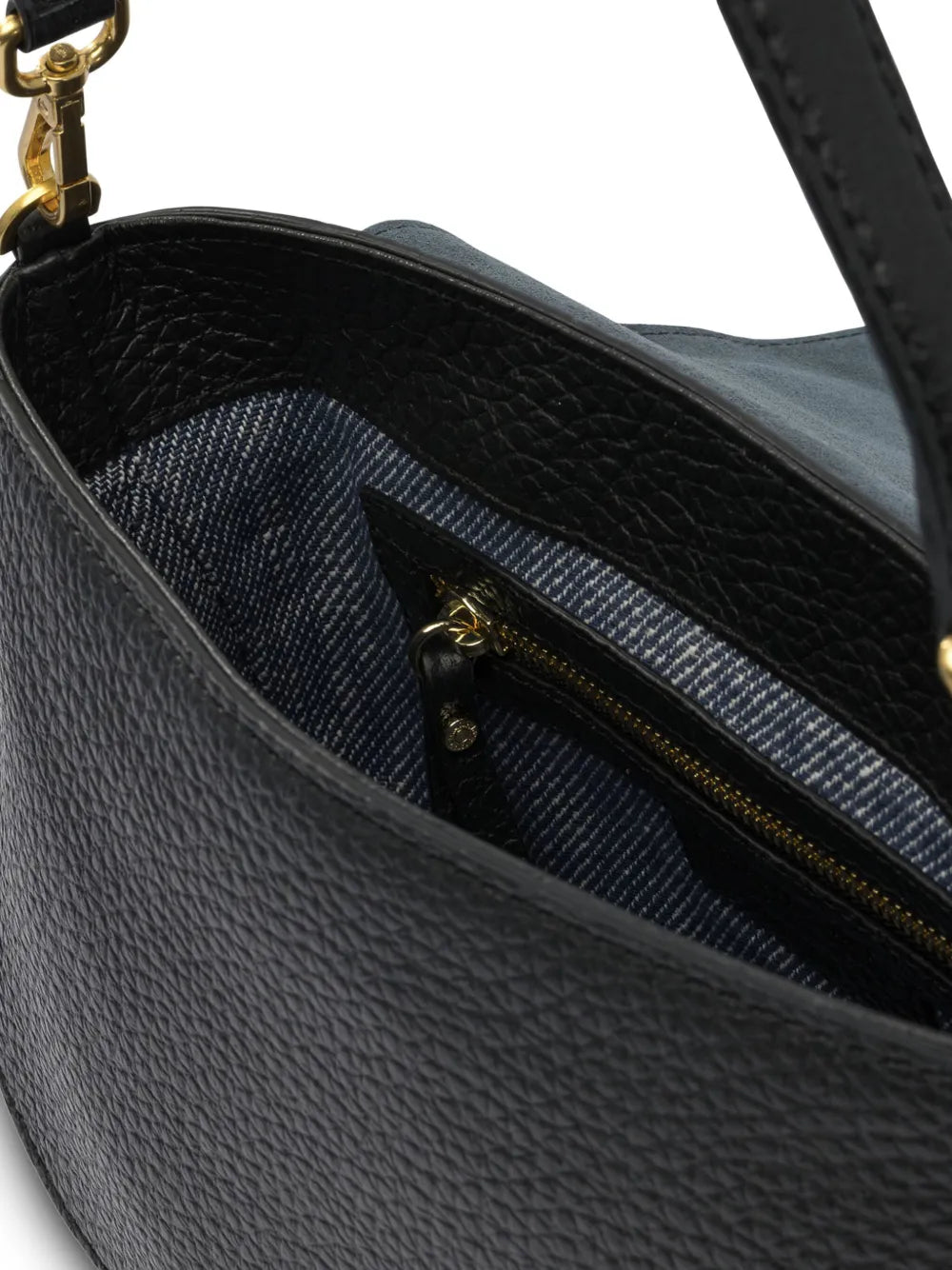 Gianni Chiarini Brooke Pebble Leather Curved Shoulder Bag