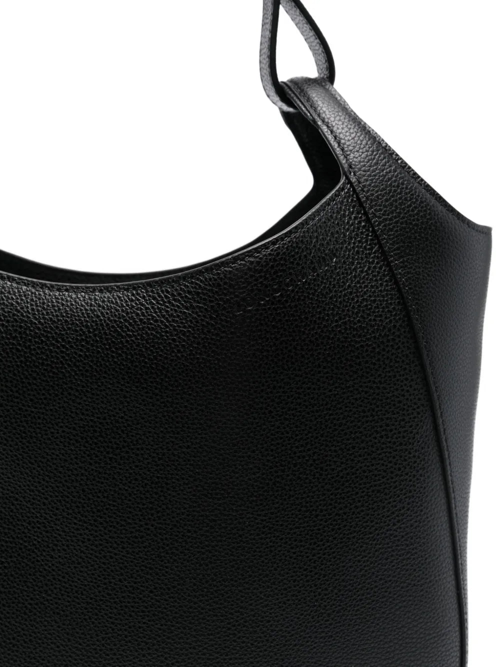 Longchamp Curved Leather Shoulder Bag