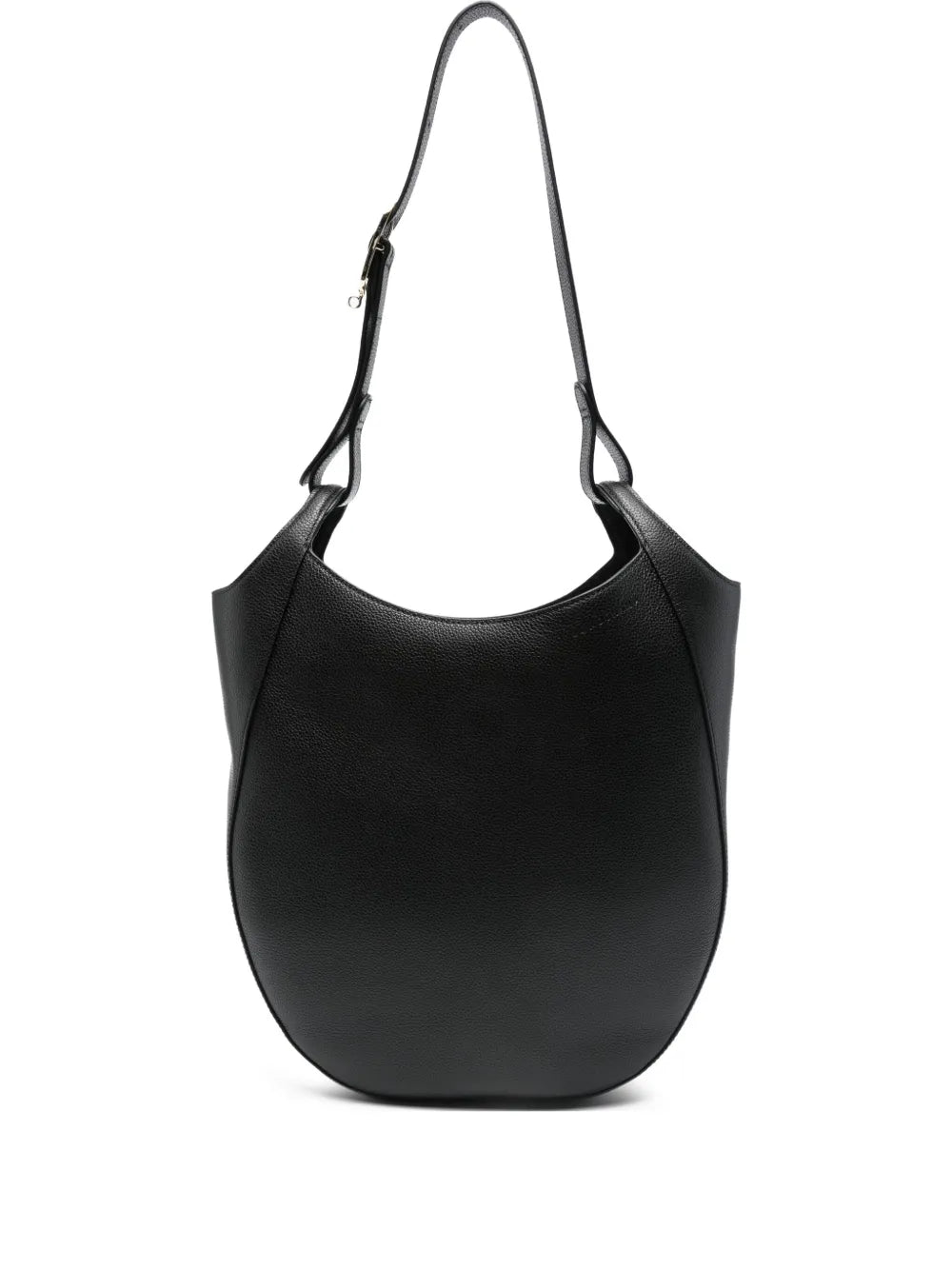 Longchamp Curved Leather Shoulder Bag