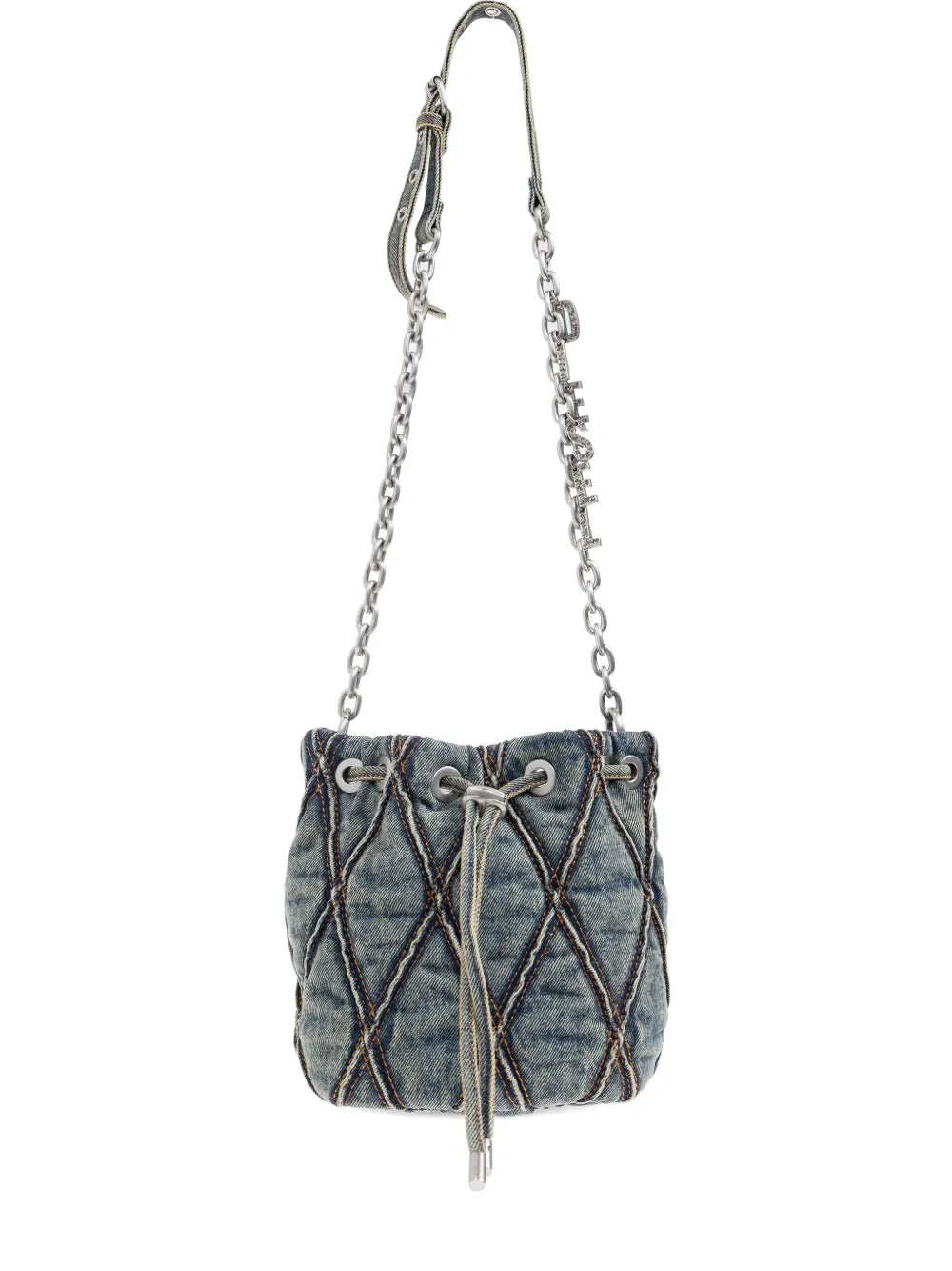Diesel Mini Charm D Quilted Chain Strap Bag