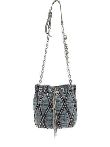 Diesel Mini Charm D Quilted Chain Strap Bag