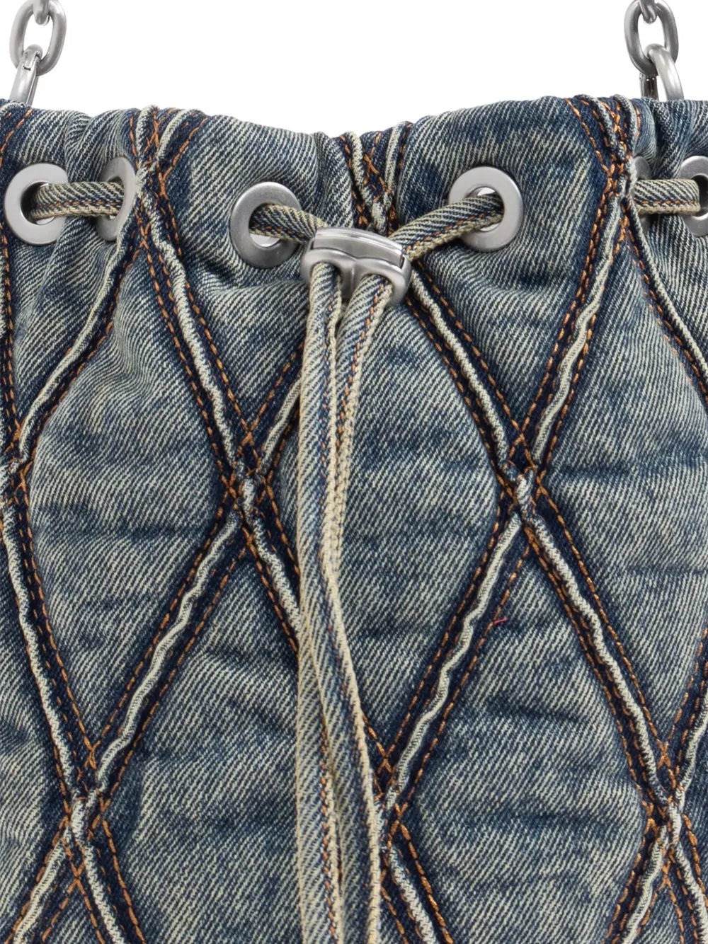 Diesel Mini Charm D Quilted Chain Strap Bag