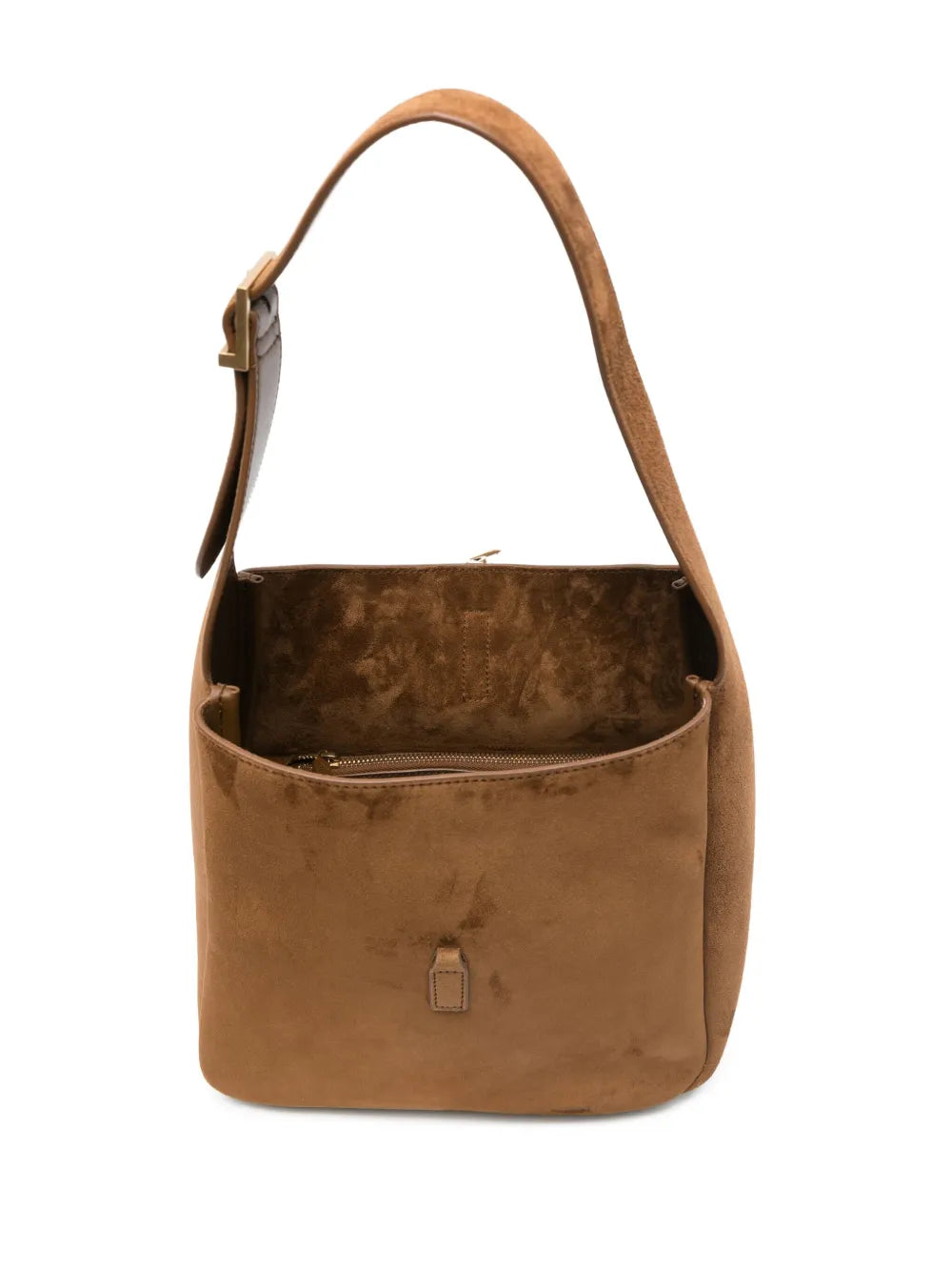 Saint Laurent Small Le 5 A 7 Supple Logo Plaque Suede Shoulder Bag