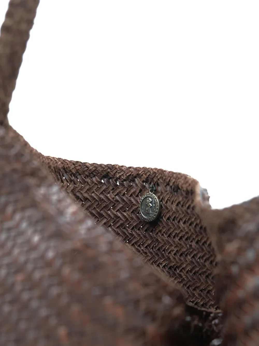 Dragon Diffusion Woven Leather Shoulder Bag