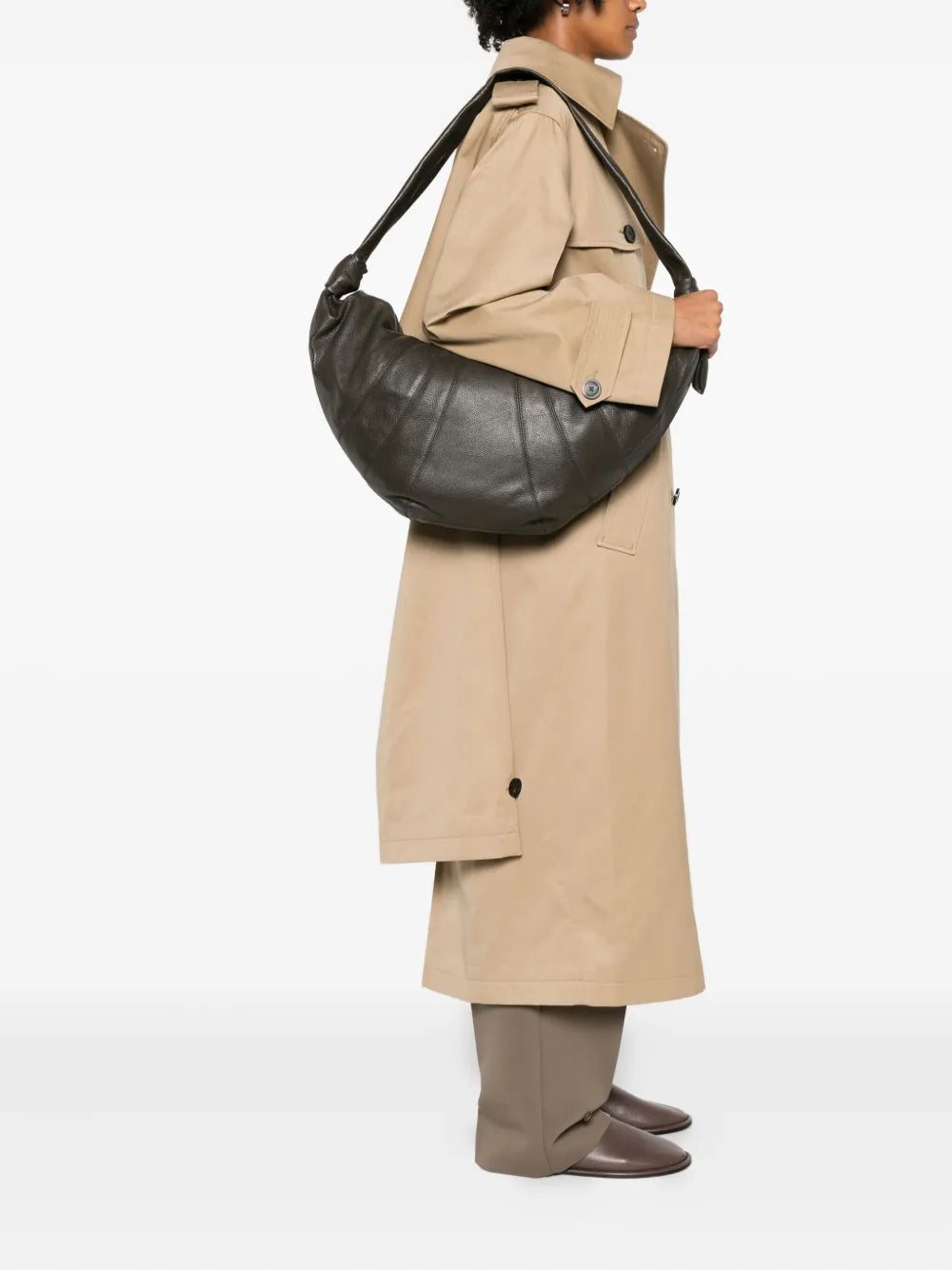 Lemaire Croissant Knotted Leather Shoulder Bag