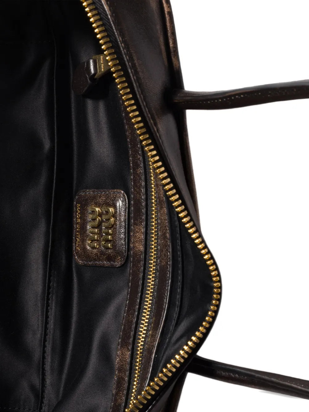 Miu Miu Beau Logo Embossed Tote Bag