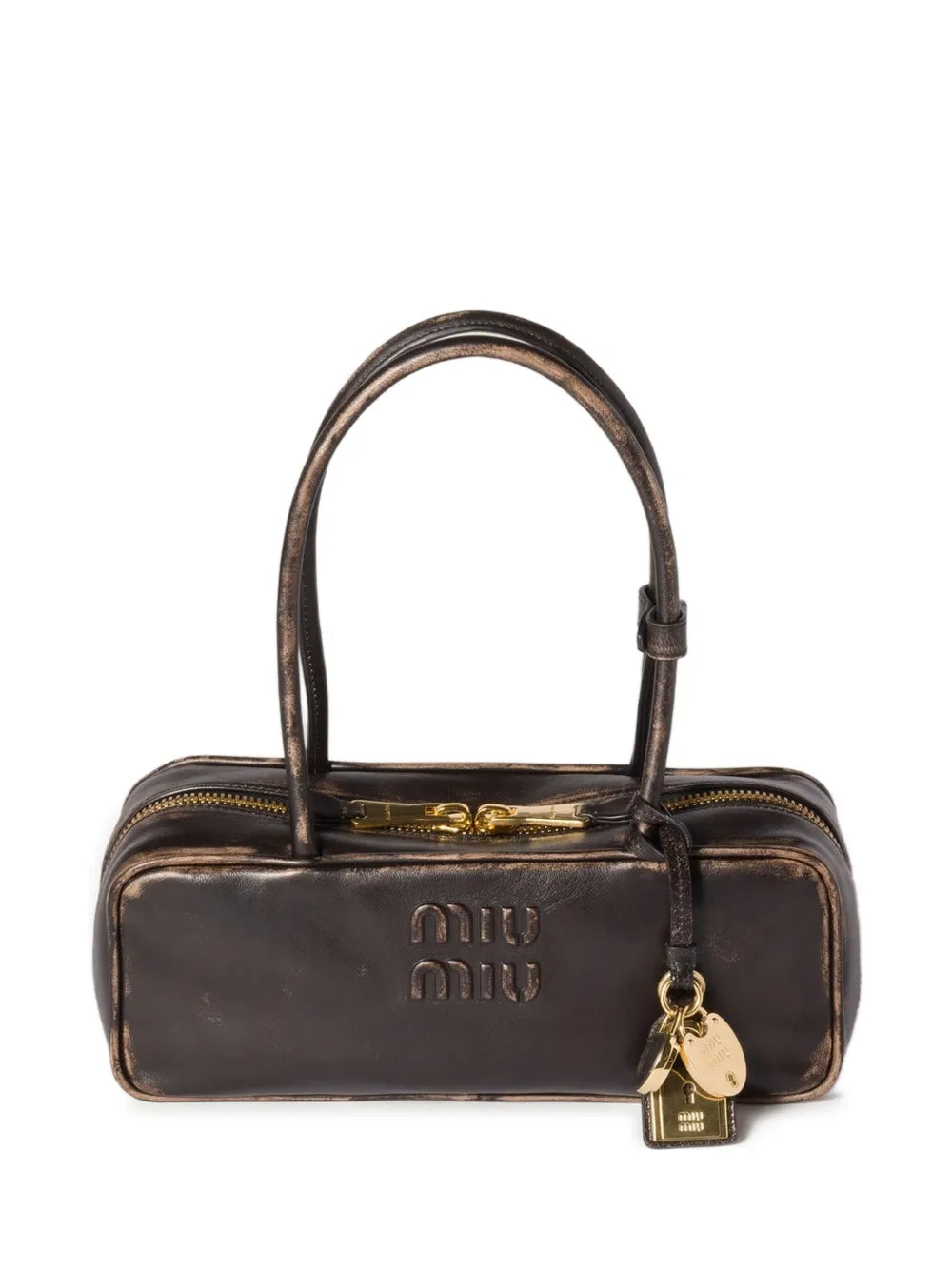 Miu Miu Beau Logo Embossed Tote Bag