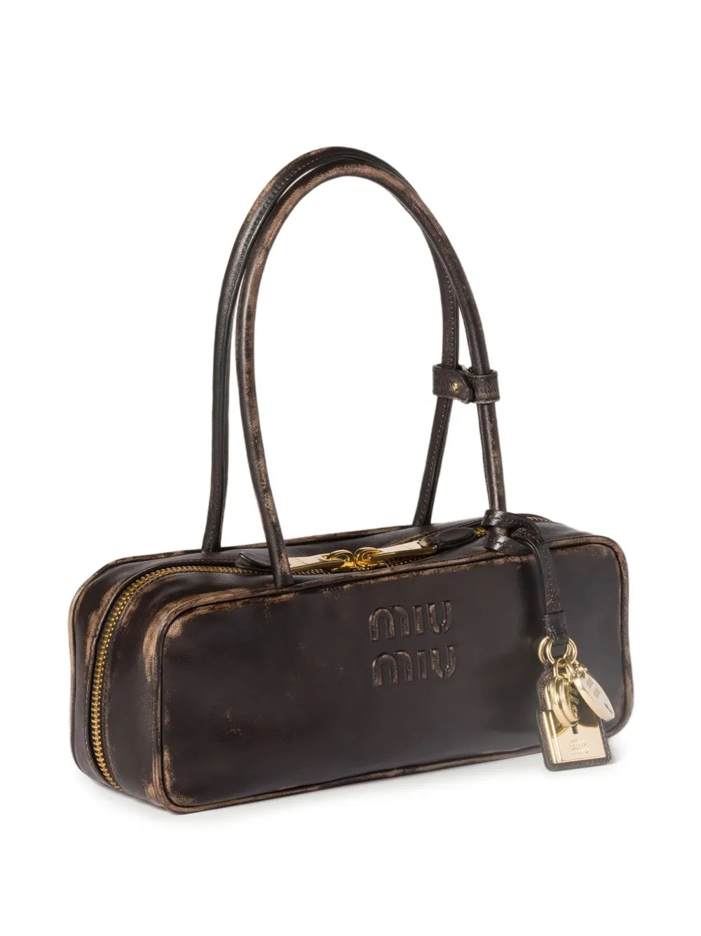 Miu Miu Beau Logo Embossed Tote Bag