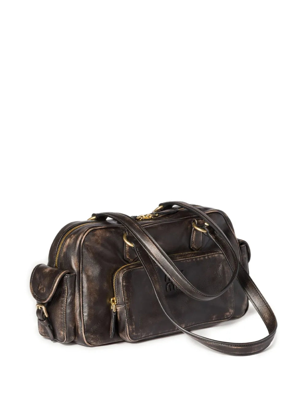 Miu Miu Pocket Logo Embossed Tote Bag