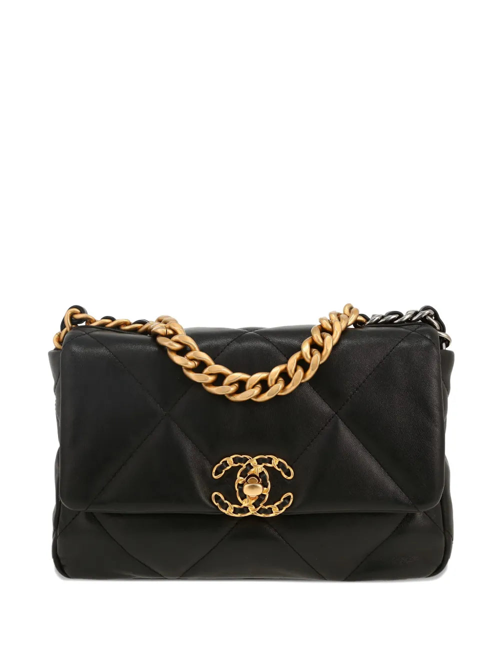 Chanel Pre Owned 19 Quilted Leather Shoulder Bag