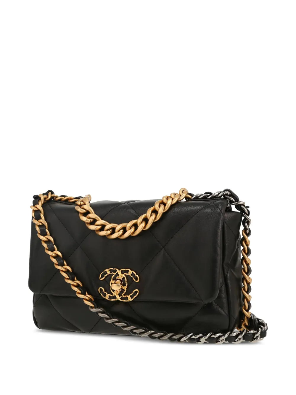 Chanel Pre Owned 19 Quilted Leather Shoulder Bag