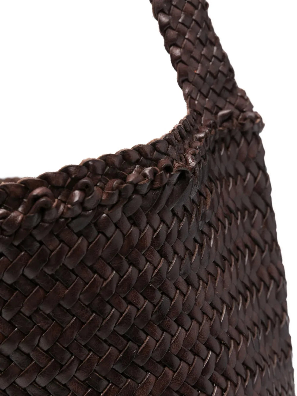 Dragon Diffusion Woven Leather Shoulder Bag