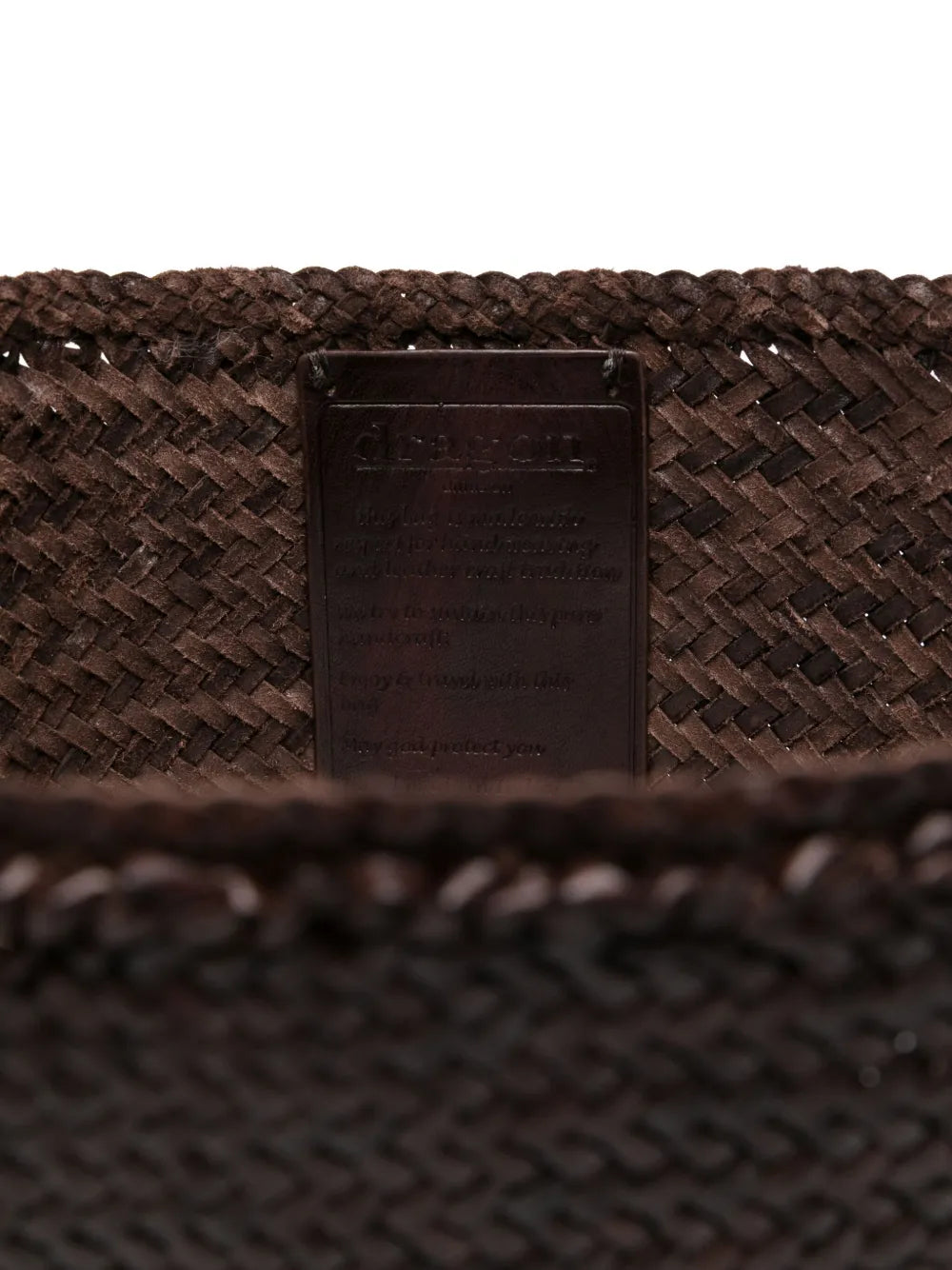 Dragon Diffusion Woven Leather Shoulder Bag