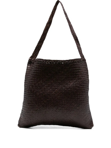 Dragon Diffusion Woven Leather Shoulder Bag