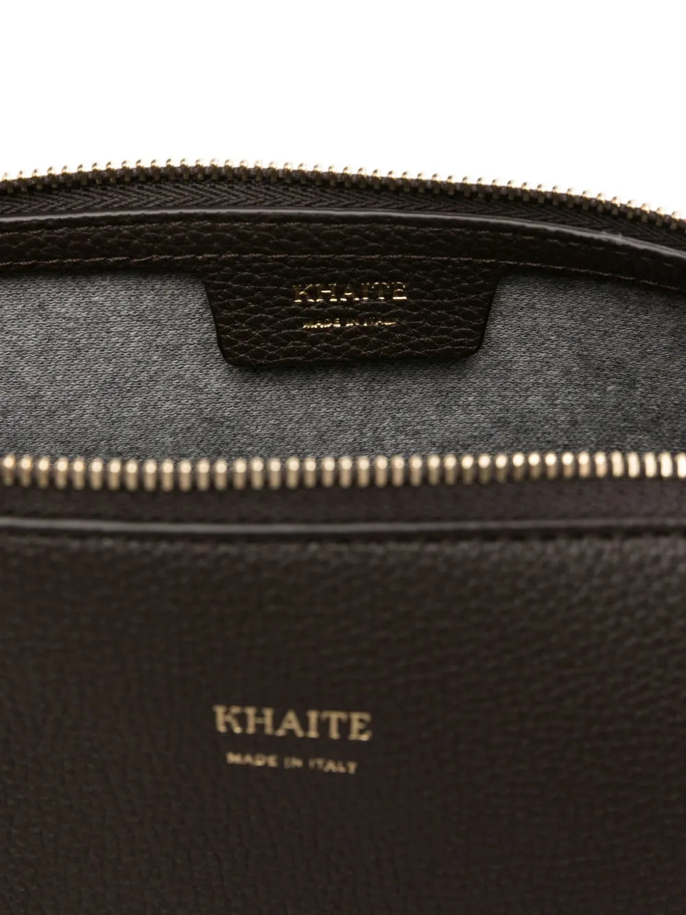 Khaite Lina Zip Top Leather Shoulder Bag