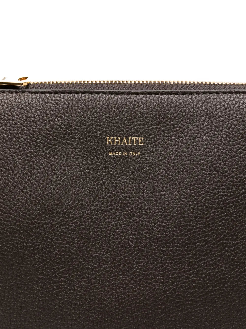 Khaite Lina Zip Top Leather Shoulder Bag