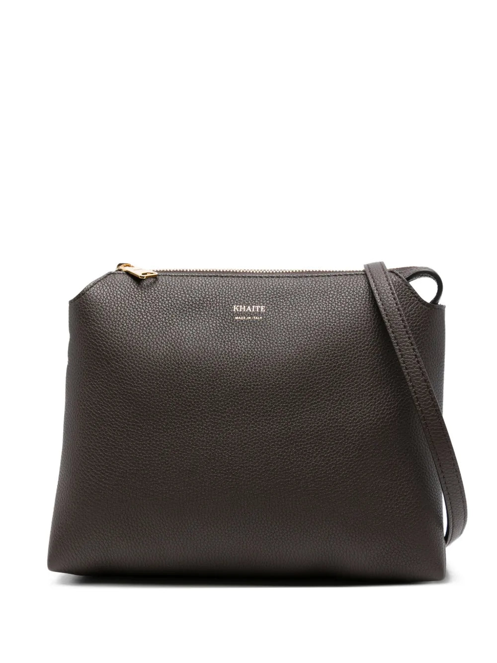 Khaite Lina Zip Top Leather Shoulder Bag