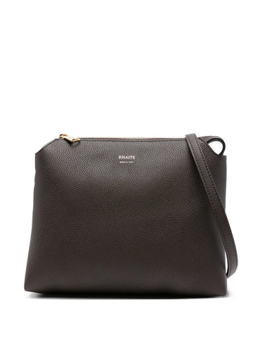 Khaite Lina Zip Top Leather Shoulder Bag