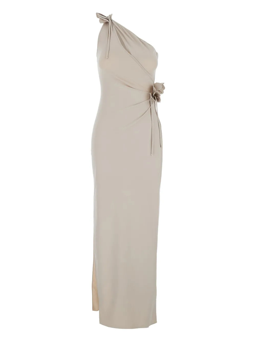 Coperni One Shoulder Flower Embellished Gown