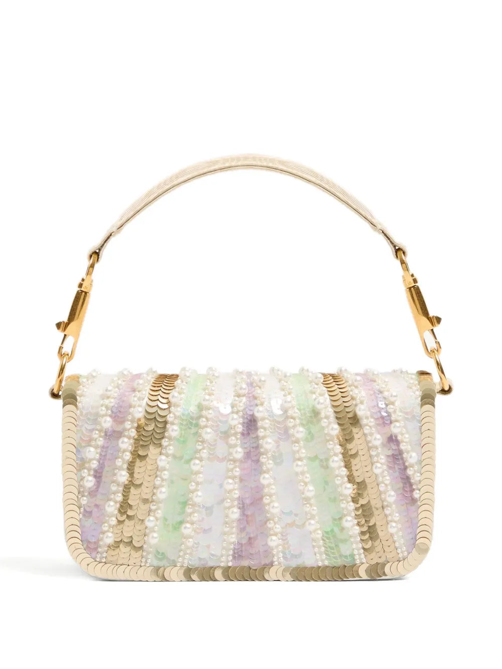 Valentino Garavani Small Loco Embroidered Jewel Logo Shoulder Bag