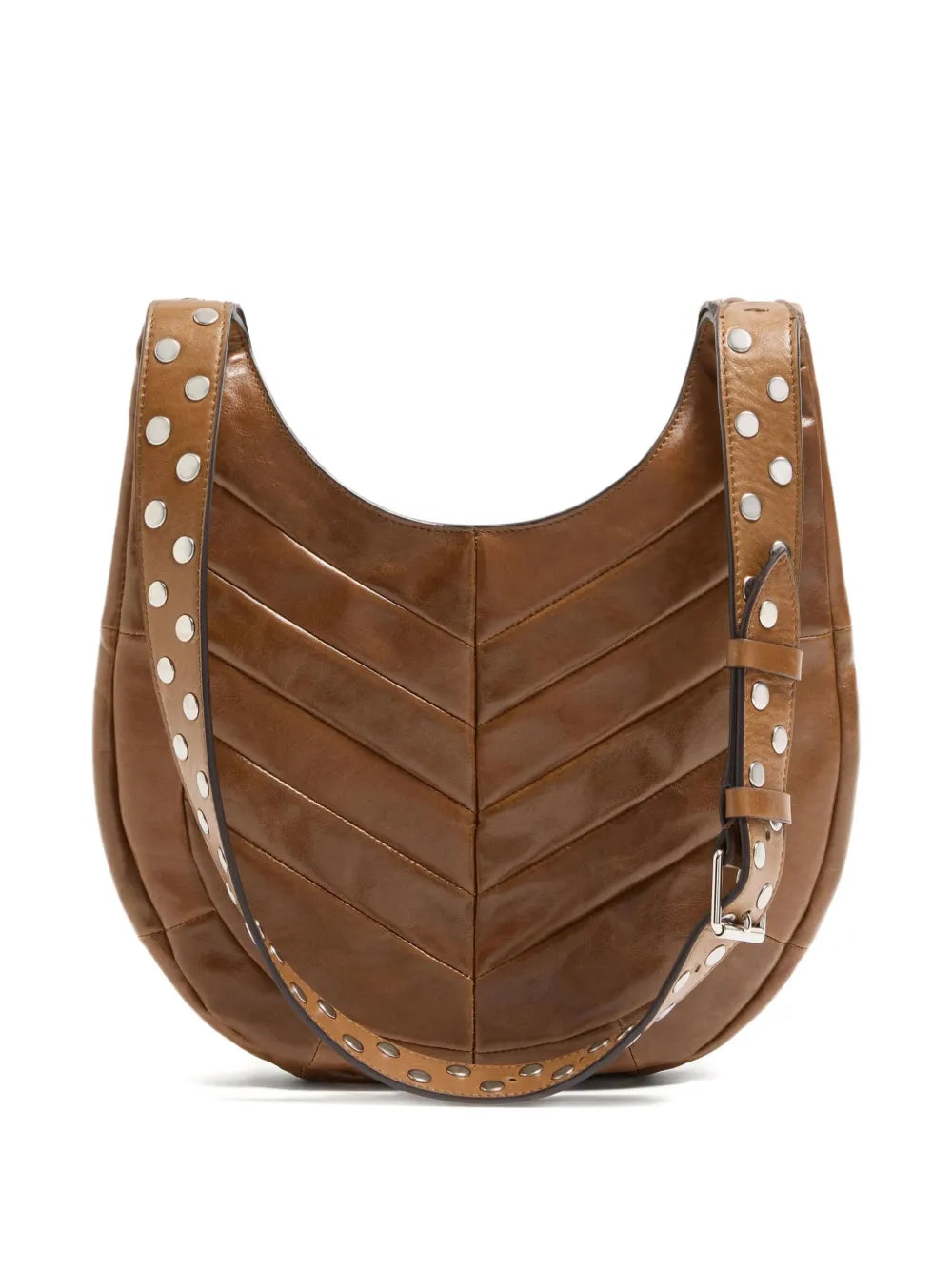 Valentino Garavani Chevron Pattern Stud Detail Shoulder Bag