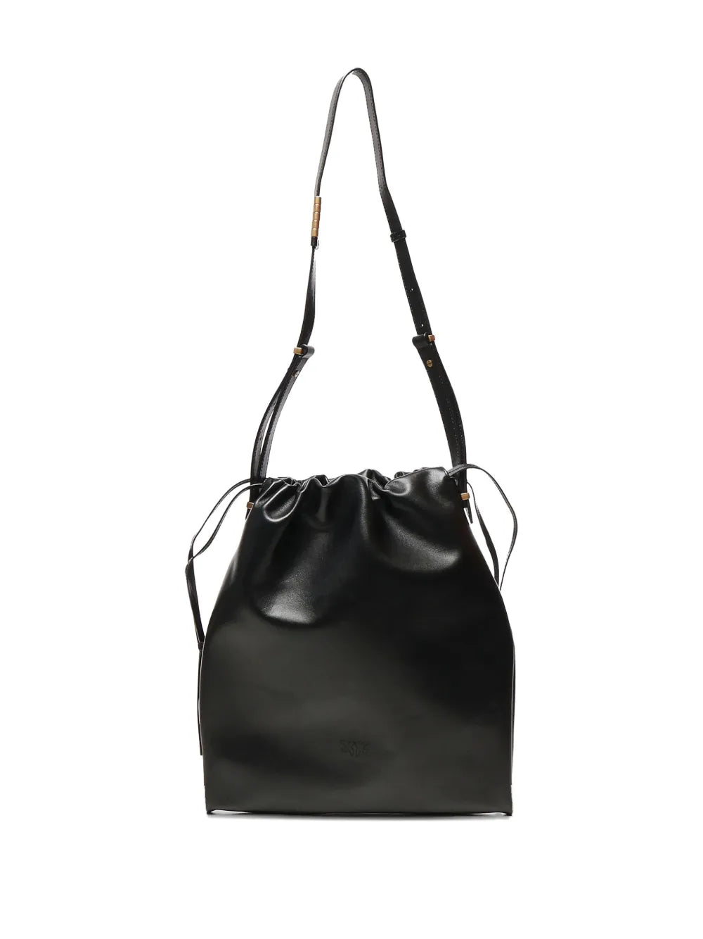 Pinko Drawstring Leather Shoulder Bag