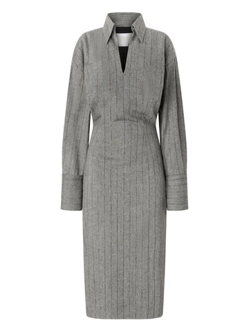 Genny Stripe Pattern Midi Dress