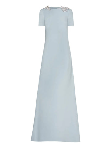 Oscar De La Renta Sequin Embellished Open Back Dress