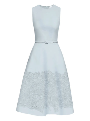 Oscar De La Renta Guipure Lace Midi Dress
