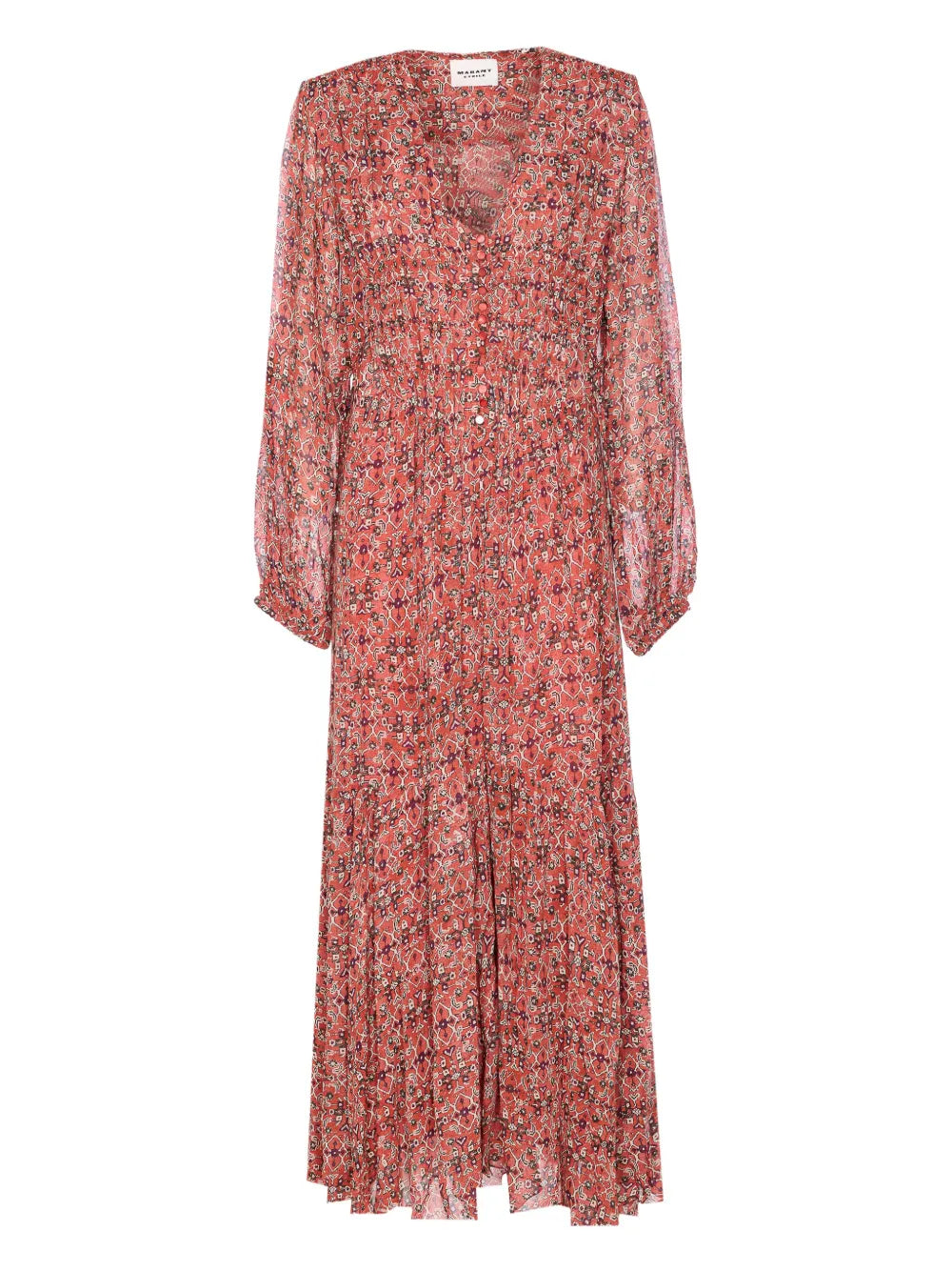 Marant Etoile Briane Button Front Flounced Dress