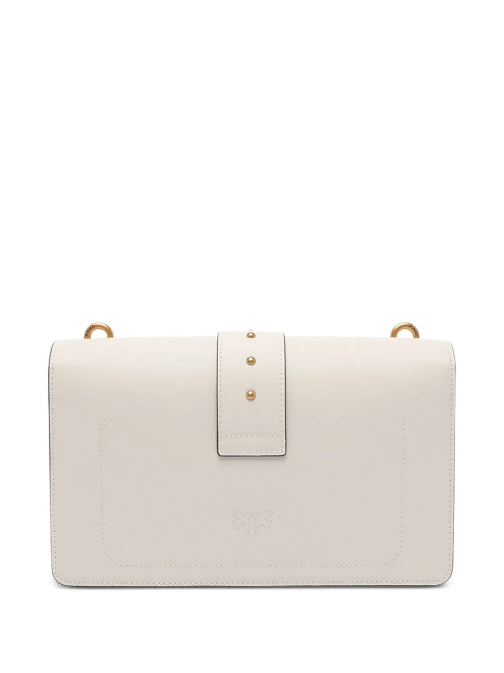 Pinko Classic Love One Simply Bird Embellished Studded Shoulder Bag