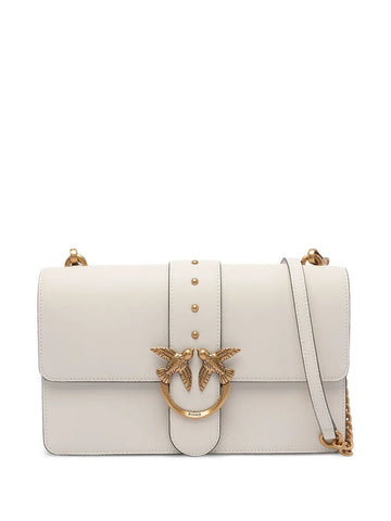 Pinko Classic Love One Simply Bird Embellished Studded Shoulder Bag