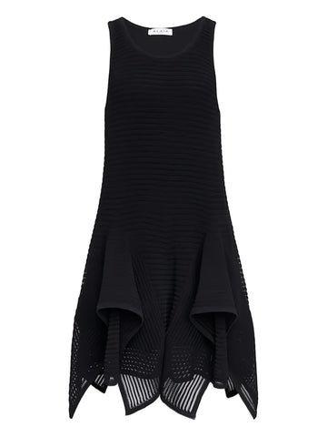 Alaia Sleeveless Ruffled Hem Midi Dress