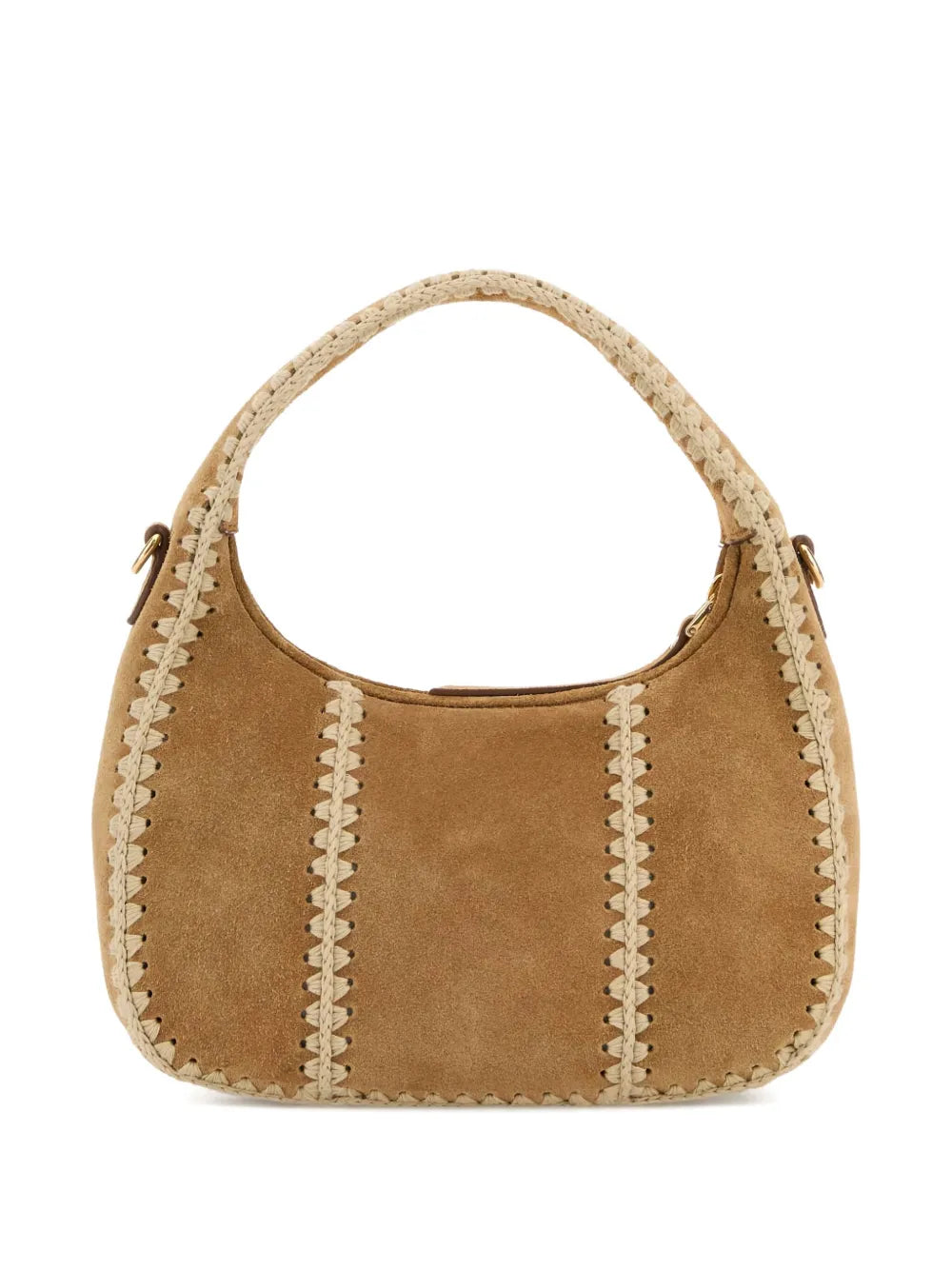 Miu Miu Wander Suede Braided Shoulder Bag