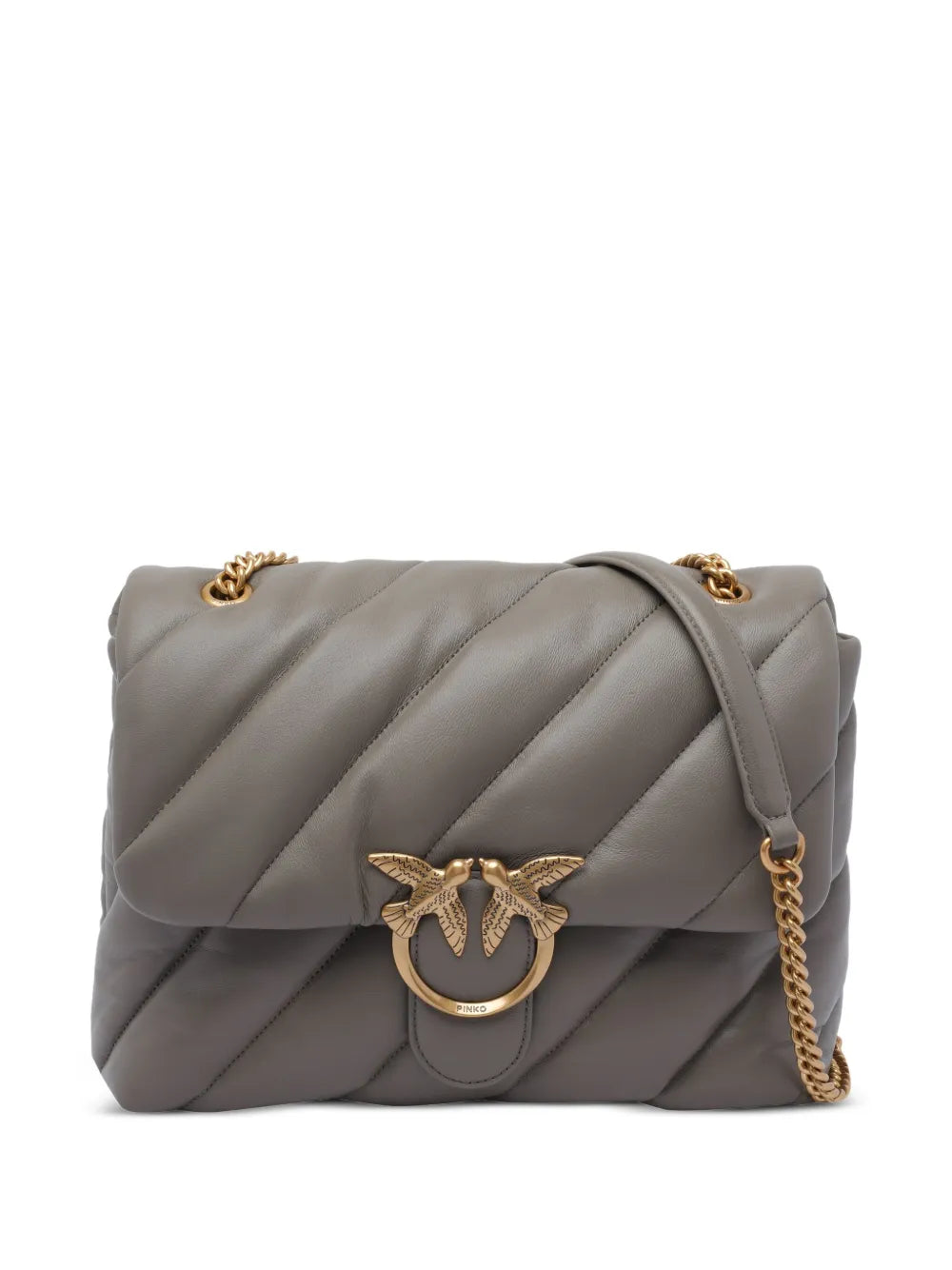 Pinko Quilted Bird Embellished Shoulder Bag