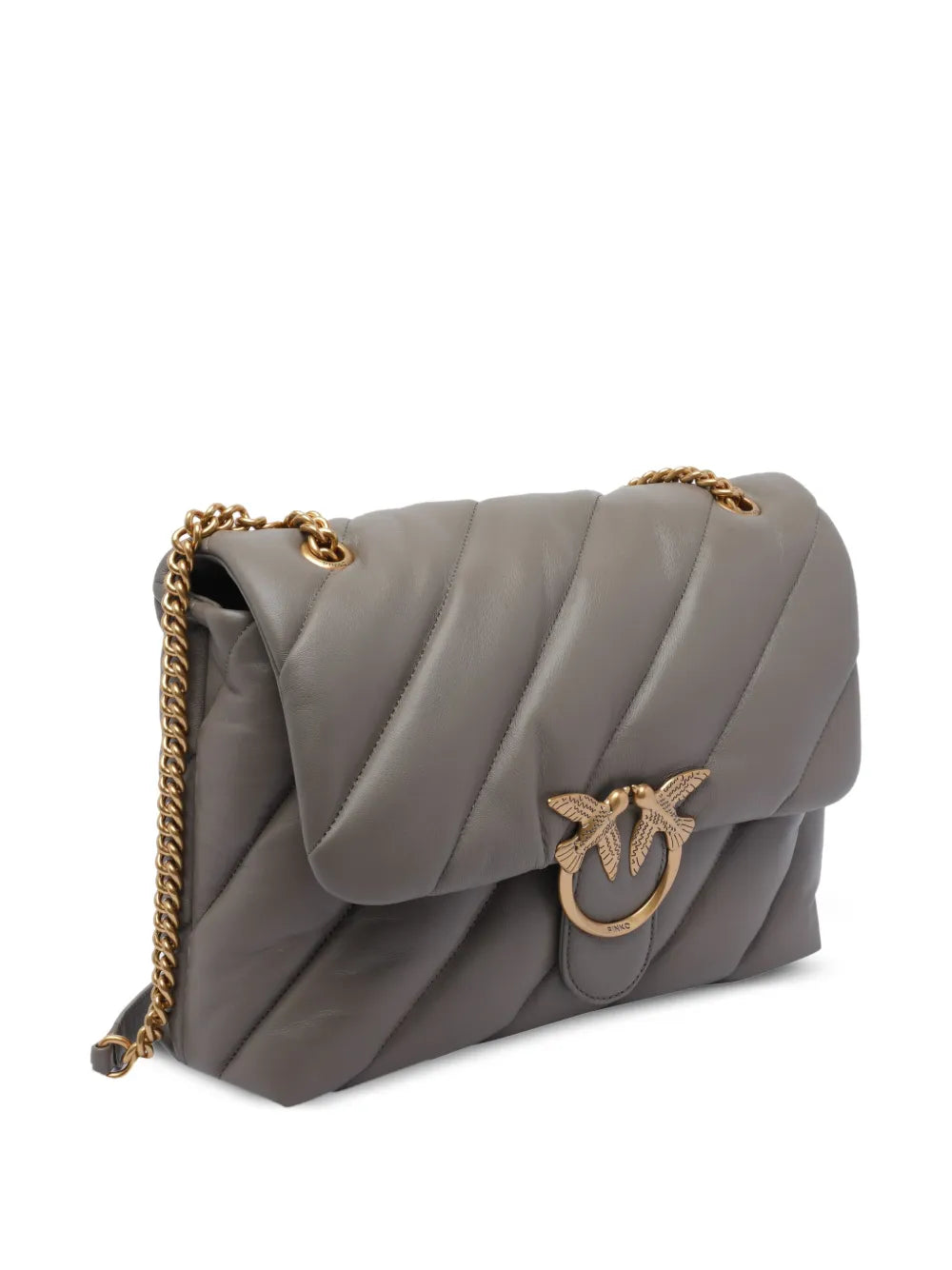 Pinko Quilted Bird Embellished Shoulder Bag