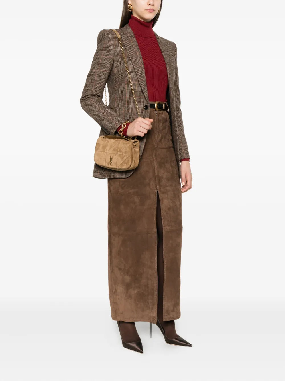 Saint Laurent Jamie 43 Quilted Suede Shoulder Bag